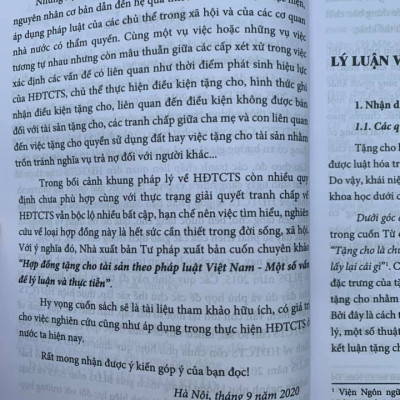 Hợp đồng tặng cho tài sản theo pháp luật Việt Nam