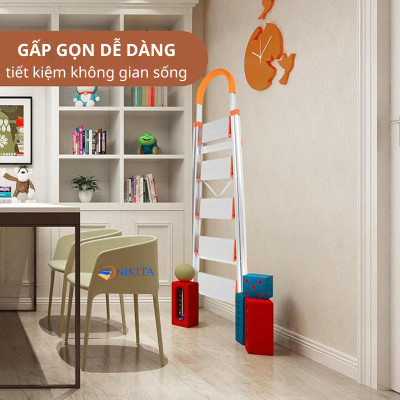Thang ghế tay vịn, khung chắc chắn, gấp gọn tiết kiệm không gian, chính hãng Nikita