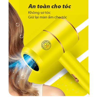 Sấy tóc mini hình con vịt vàng , phụ kiện tóc làm đẹp không thể thiếu của chị e phụ nữ