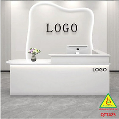 QUẦY LỄ TÂN, QUẦY TIẾP TÂN, QUẦY TÍNH TIỀN, QUẦY THU NGÂN QTT425 ( BÀN KHÔNG ĐÈN)- Nội thất lắp ráp Viễn Đông Adv