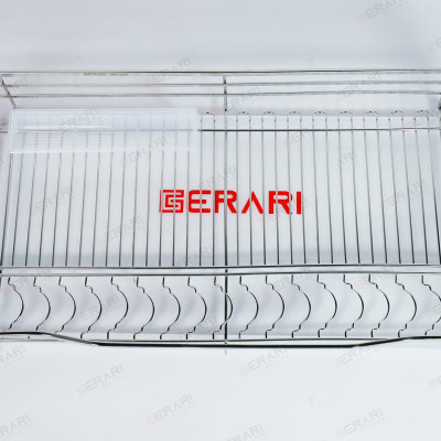 {Hàng chính hãng} Kệ xoong nồi nan dẹt Gerari chất liệu Inox bóng cao cấp