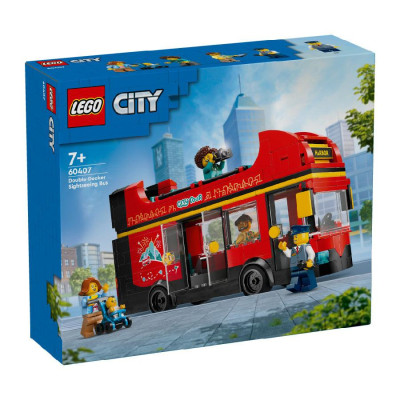 LEGO CITY 60407 Đồ Chơi Lắp Ráp Xe Buýt Hai Tầng Màu Đỏ (384 chi tiết)