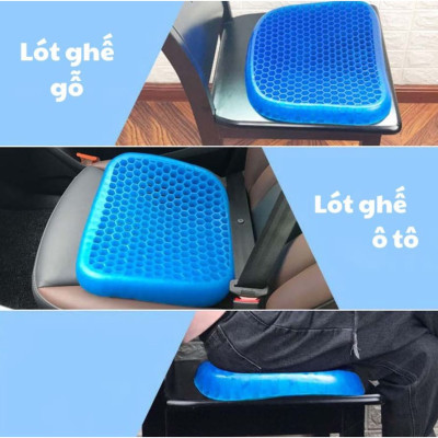Đệm Lót Ghế Ngồi Chống Mỏi Dạng Tổ Ong | Chất Liệu Silicon Cao Cấp Giúp Thoáng Khí, Tuần Hoàn Máu, Giảm Đau Mỏi Khi Ngồi Lâu