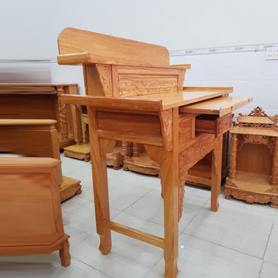 Bàn Thờ Bàn Cúng 2 Tầng 127cm gỗ Gõ Đỏ, bàn thờ gia tiên