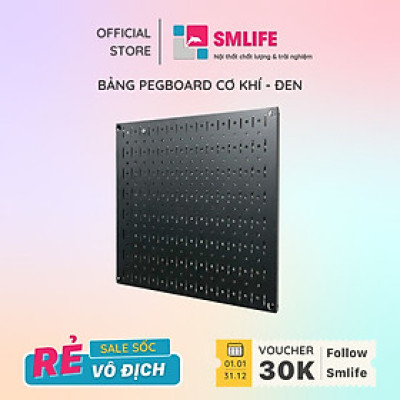 Bảng treo dụng cụ Pegboard vuông 40×40 – Đen
