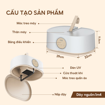 Tủ sấy quần áo di động Lebenlang LBL6268, công suất 600W, thiết kế gọn nhẹ, sấy quần áo hiệu quả, bảo hành 2 năm - hàng chính hãng