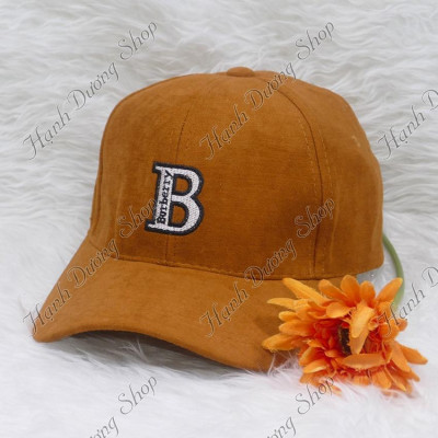 Nón kết nhung mũ lưỡi trai thêu chữ B sớ nhuyễn phong cách thời trang phù hợp cả nam lẫn nữ