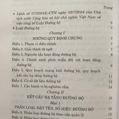 Luật Đường Bộ Năm 2024