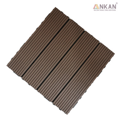 Sàn Vỉ Gỗ Nhựa Composite Cao Cấp, Lót Sàn Ban Công Nhà Tắm, Vỉ Dày Chắc Chắn Có Vít Ốc Dưới Nan, Màu Nâu Mới, Dễ Dàng Lắp Đặt