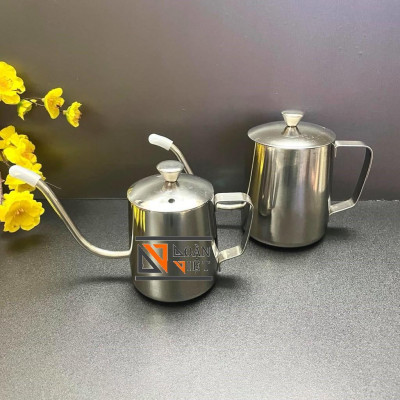 CA RÓT nước VÒI DÀI , rót trà, BÌNH trà (cà phê) [ CÓ NẮP ] - VÒI DÀI INOX SUS 304 CAO CẤP NHIỀU SIZE
