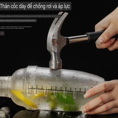Bình Lắc pha chế, dụng cụ pha chế Bình Lắc Cocktail Shaker Nhựa Có Vạch Chia mil rõ nét Pha Chế Trà Sữa Trà Chanh, Cocktail , Cafe 