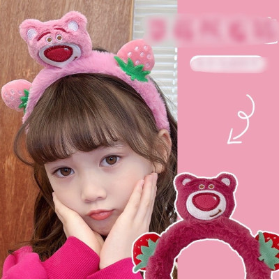 Combo 2  băng đô cài tóc gấu dâu  , tai thỏ bông xinh xắn dễ thương phong cách Hàn Quốc nhiều màu phụ kiện làm đẹp cho phái nữ