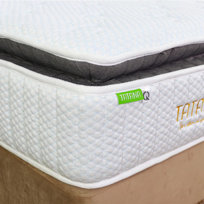 Nệm lò xo túi  cao cấp Hana Cool Plus Tatana, Thiết kế sang trọng, khung lò xo vững chắc, êm ái độ đàn hồi cao - Độ dày 30cm