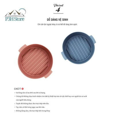 Khay silicone dành cho nồi chiên không dầu và lò vi sóng  Lock&Lock  3.5L và 5L, CKB002 CKB003 chịu nhiệt độ cao dễ dàng vệ sinh