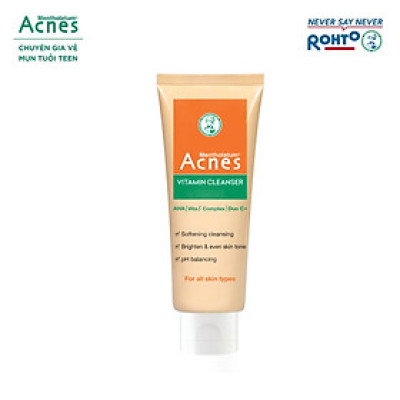 Sữa rửa mặt vitamin làm sáng da, mờ sẹo thâm dạng kem Acnes Vitamin Cleanser 25g