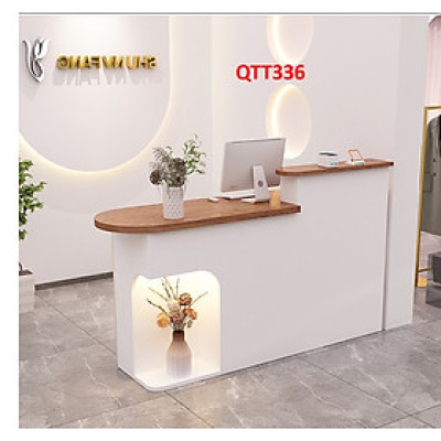 QUẦY LỄ TÂN, QUẦY TIẾP TÂN, QUẦY TÍNH TIỀN, QUẦY THU NGÂN QTT336 ( không đèn) - NỘI THẤT LẮP RÁP VIỄN ĐÔNG ADV