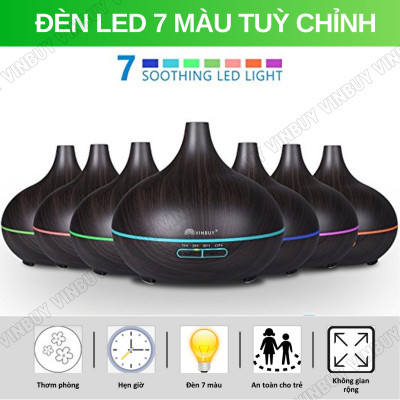 Máy phun sương tạo độ ẩm không khí dung tích lớn 550ml - cấp ẩm cho da, phòng điều hòa, khuếch tán tinh dầu - Chĩnh Hãng - VinBuy
