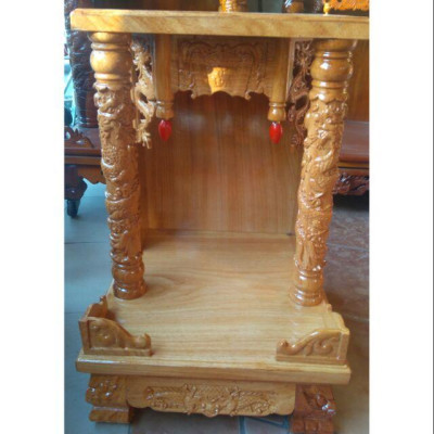 Bàn Thờ Thần Tài Ông Địa gỗ Gõ 40cm