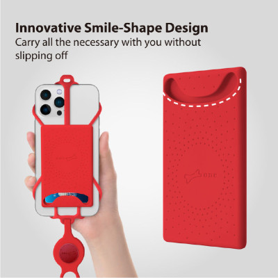 CrossBody PhoneTie 3-Card Holder hàng chính hãng Bone