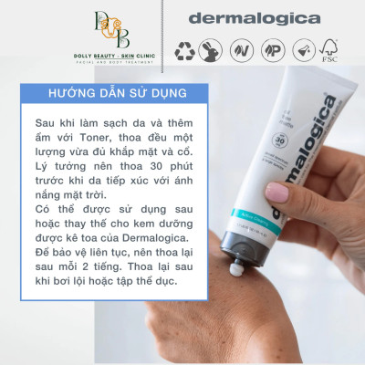 Kem chống nắng dành cho da dầu OIL FREE MATTE SPF30 của Dermalogica - Dolly Beauty