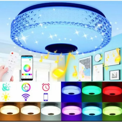 CÂY ĐÈN LED TRANG TRÍ TRẦN NHÀ SÁNG NHIỀU MÀU SẮC CỰC ĐẸP CÓ LOA NGHE NHẠC KẾT BLUETOOTH CỰC ĐẸP
