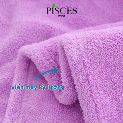 Khăn Ủ Áo Choàng Tắm PISCES TOWEL Có Mũ Cho Bé Hình Vịt Donan Ngộ Nghĩnh Mềm Mại Thấm Hút Tốt