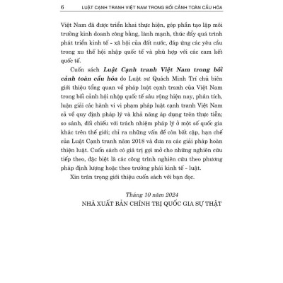 Luật cạnh tranh Việt Nam trong bối cảnh toàn cầu - bản in 2024