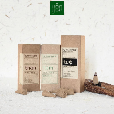 Nụ Trầm Hương Yên Loại Thân, Tâm, Tuệ Sạch Tự Nhiên Ít Khói An Toàn Dùng Thiền Thờ Cúng Thư Giãn