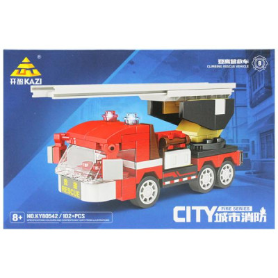 Đồ Chơi Lắp Ráp Mô Hình Xe Thang Cứu Hỏa - Kazi 80542-8