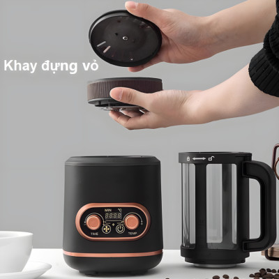 Máy rang hạt cà phê công nghệ gia nhiệt không khí thương hiệu Cafemasy CCR-1209R2 - Hàng Nhập Khẩu