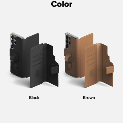 Ví từ tính RINGKE Folio Grip Wallet Magnetic cho S25 Ultra/S24 Ultra - Hàng Chính Hãng