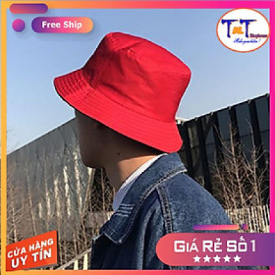 NVT01 Nón, mũ Bucket tai bèo Vành Trơn, phong cách bán vé số, thời trang cap cấp, chất vải cotton rộng vành
