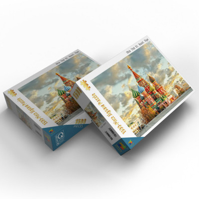 Nhà Thờ St. Basil, Nga - Bộ Tranh Ghép Hình Minh Châu 1500 Mảnh Kích Thước 60x80cm