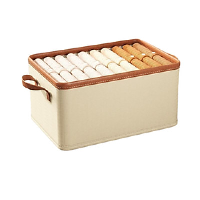 Hộp bảo quản quần áo có viền màu nude, màu xám, có hai size nhỏ, lớn| Index Living Mall | Nội thất Thái Lan