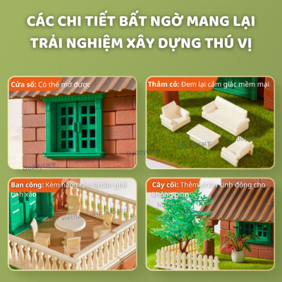Đồ chơi lắp ráp khối xây dựng mô phỏng mini Mideer My First Building, đồ chơi nhập vai kĩ sư cho bé
