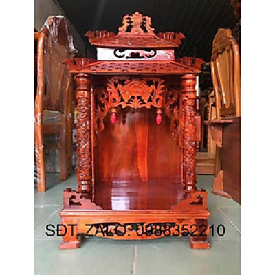 Bàn thờ thần tài mái ngói 50 x 90cm - Đồ Gỗ Vinh