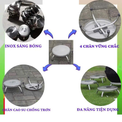 Ghế Thấp Inox Đa Năng – Ghế Ngồi Xổm, Nhặt Rau Tiện Lợi Cho Mọi Nhà - HÀNG CHÍNH HÃNG MINIIN