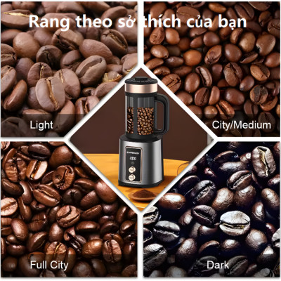 Hàng chính hãng. Máy rang hạt cà phê công nghệ gia nhiệt không khí. Thương hiệu Mỹ Cafemasy cao cấp CCR-1209R2