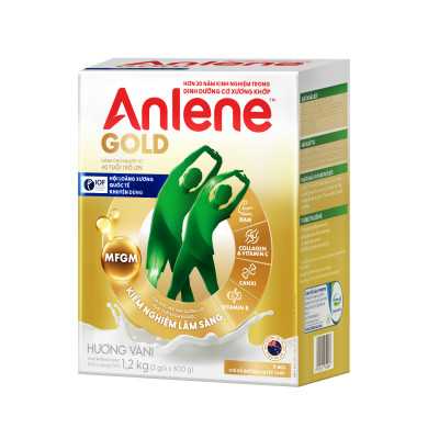 Sữa Bột Anlene Gold Hương Vanilla (Hộp giấy 1200g)