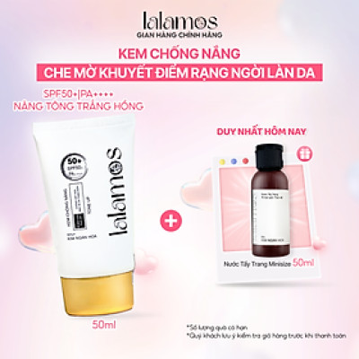 Kem Chống Nắng Lalamos Nhụy Kim Ngân Hoa Nâng Tone SPF 50+ PA++++ 50ml