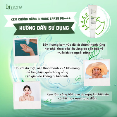 Kem chống nắng Bimore SPF PA+++35 dưỡng da và ngăn tia UVA_UVB_50ml