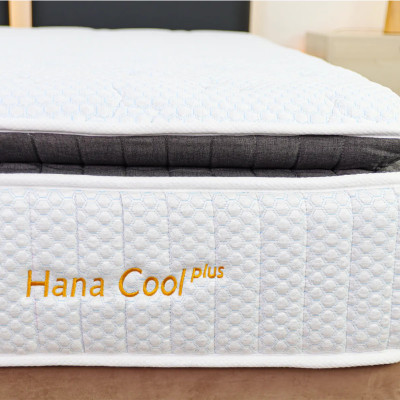 Nệm lò xo túi  cao cấp Hana Cool Plus Tatana, Thiết kế sang trọng, khung lò xo vững chắc, êm ái độ đàn hồi cao - Độ dày 30cm