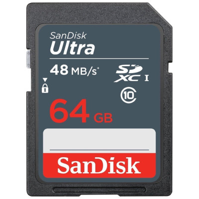 Thẻ Nhớ SD Ultra Sandisk 64GB Class 10 - 48MB/s - Hàng Chính Hãng
