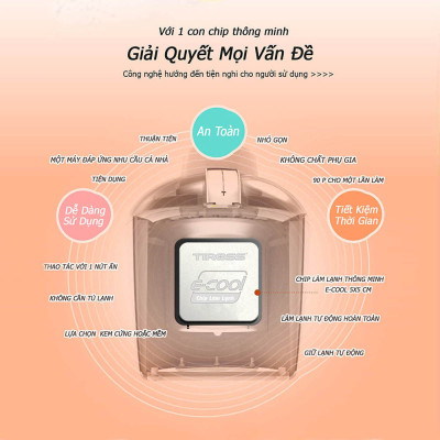 Máy Làm Kem Hoàn Toàn Tự Động Tiross TS9090 (Xanh) - Hàng Chính Hãng