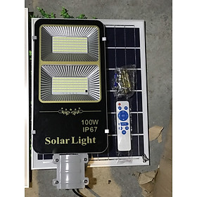 Đèn đường led năng lượng mặt trời bàn chải 400w 300w 200w 100w sân vườn chống nước IP67 vỏ nhôm đúc 