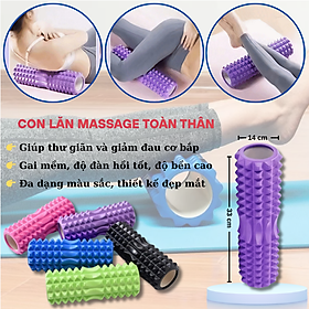 Con Lăn Foam Roller Massage Có Gai, Ống Lăn Giãn Cơ Bắp (Kích thước 33 x 14 cm) - Inbox Shop lựa màu