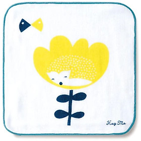 Khăn gạt lau mặt cho bé hình bông hoa hiệu Orunet 100% organic cotton - Imabari Towel MS: HW0815