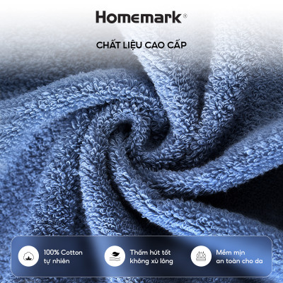 khăn tắm, khăn tay, khăn mặt sang trọng 100% cotton hữu cơ Homemark 500GSM mềm mại và khả năng thấm hút cao, nhanh khô