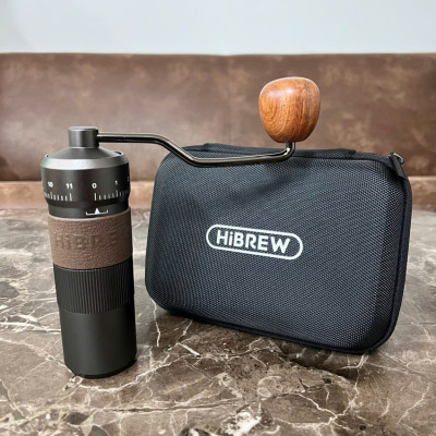 Máy xay hạt cà phê cầm tay chuyên nghiệp, lưỡi xay 6 cánh core kép, 55 cấp độ và 11 level thương hiệu HiBREW G4B - Hàng Nhập Khẩu