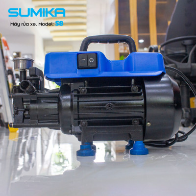 Máy rửa xe áp lực cao SUMIKA S8, công suất 1600W, 100% lõi đồng, chế độ Auto Stop
